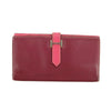 Hermes Burgundy Leather Bearn Soufflet Wallet #3397