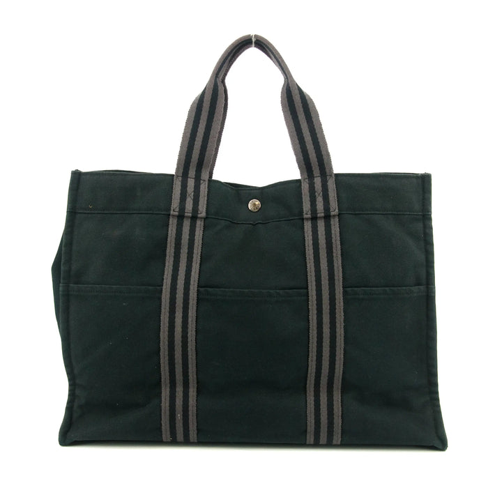 Hermes Fourre Toout Canvas Black Tote #5236 by Bolt Boutique