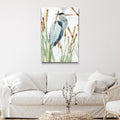 Heron In The Reeds Canvas Wall Art II by Tailored Canvases