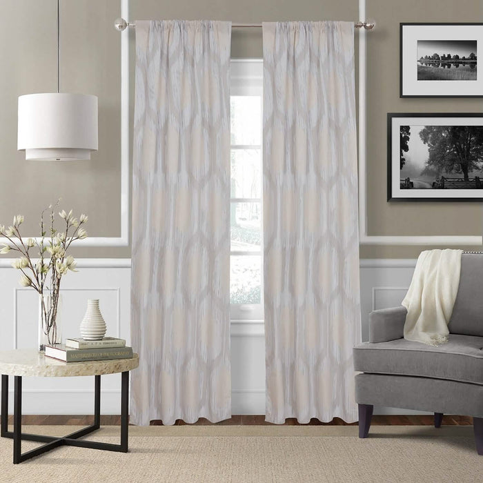 2-Piece Set: Hexagon Strié Window Curtain Panel Pair by DailySale