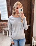 Viscose Round Neck Basic Sweater - H. Grey by Boutique 23