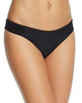 Tori Praver Solid Bethany Smocked Side Bikini Bottom, Size Small by Vanessa Jane