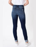 High Rise 4 Button Super Skinny Distressed - Medium Wash by Boutique 23