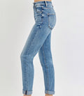 Haven High Rise Ankle Skinny Role Up Jeans by Boutique 23