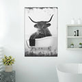 Highland Cattle Bath Canvas Wall Art II by Tailored Canvases