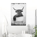 Highland Cattle Bath Canvas Wall Art II by Tailored Canvases