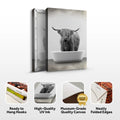 Highland Cattle Bath Canvas Wall Art IV by Tailored Canvases