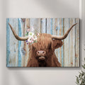 Highland Cow Rustic Painting Canvas Wall Art by Tailored Canvases