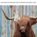 Highland Cow Rustic Painting Canvas Wall Art by Tailored Canvases