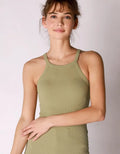Highneck Ribbed Tank by Boutique 23