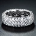 Hobart 18k White Gold Plated Seven Row Eternity Ring by DailySale