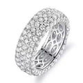 Hobart 18k White Gold Plated Seven Row Eternity Ring by DailySale