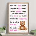 Hold Her A Little Longer, She Is Only A Little Girl For Such A Little While Sign by Tailored Canvases