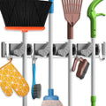 Holikme Mop Broom Holder Wall Mount Metal Pantry Organization by DailySale