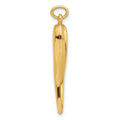 Hollow 3-D Italian Horn Pendant 14k Yellow Gold by Fine Color Jewels