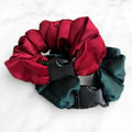 Holly Duo - 2-Pack Christmas Holiday Buckle Scrunchies - No Snagging, No Tangles by Buckle Scrunchies by RE.STATEMENT