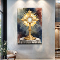 Holy Eucharist in Monstrance Faith Wall Art by Tailored Canvases