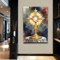 Holy Eucharist in Monstrance Faith Wall Art by Tailored Canvases