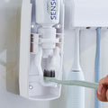 Home Automatic Toothpaste Dispenser + 5 Toothbrush Holder Set by DailySale