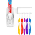 Home Automatic Toothpaste Dispenser + 5 Toothbrush Holder Set by DailySale