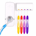 Home Automatic Toothpaste Dispenser + 5 Toothbrush Holder Set by DailySale