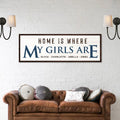 Home Is Where My Girls Are Sign III by Tailored Canvases