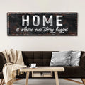 Home Is Where Our Story Begins Sign II by Tailored Canvases