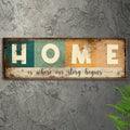Home Is Where Our Story Begins Sign III by Tailored Canvases