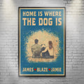 Home Is Where The Dog Is Sign II by Tailored Canvases