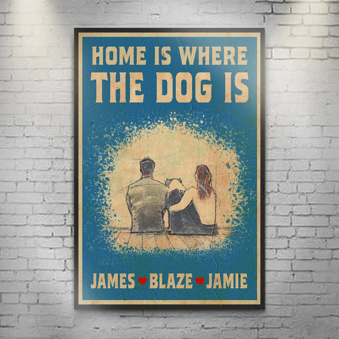 Home Is Where The Dog Is Sign II by Tailored Canvases