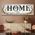 Home Is Where You Hang Your Antlers Sign II by Tailored Canvases