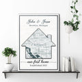 Home Map Sign by Tailored Canvases