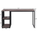 Home Office Computer Desk with 2 Open Storage Shelves by DailySale
