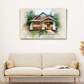 Home Sweet Home Watercolor Sign by Tailored Canvases