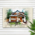 Home Sweet Home Watercolor Sign by Tailored Canvases