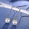 Hongye Big Natural Pearls Ear Line Super Long 925 Silver Drop Earrings by DailySale
