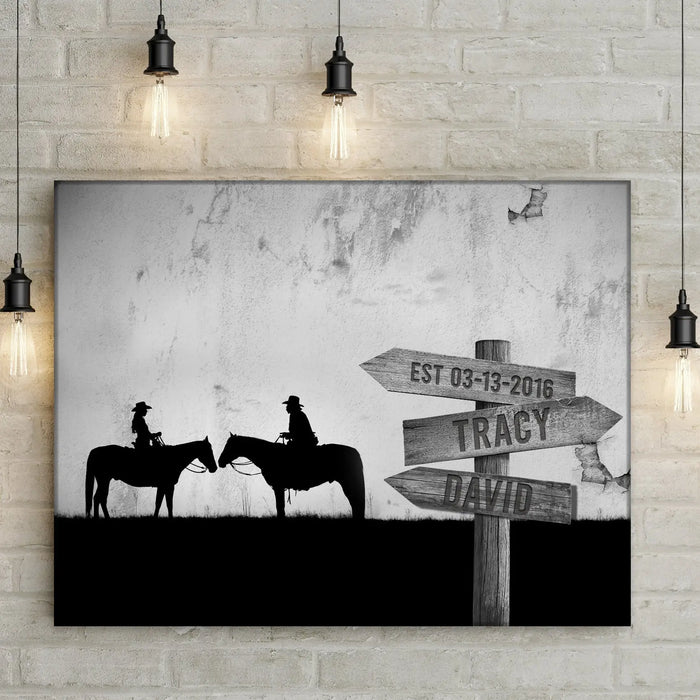 Horse Couple Sign by Tailored Canvases