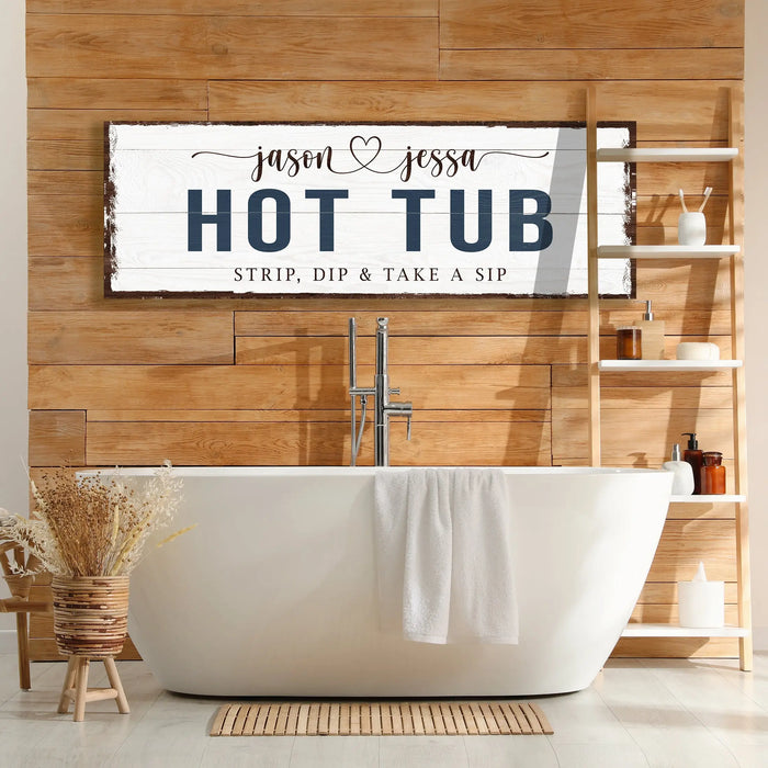 Hot Tub Sign by Tailored Canvases