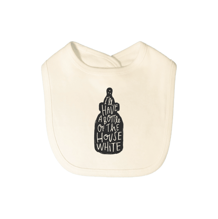 graphic bib | house white by Finn + Emma