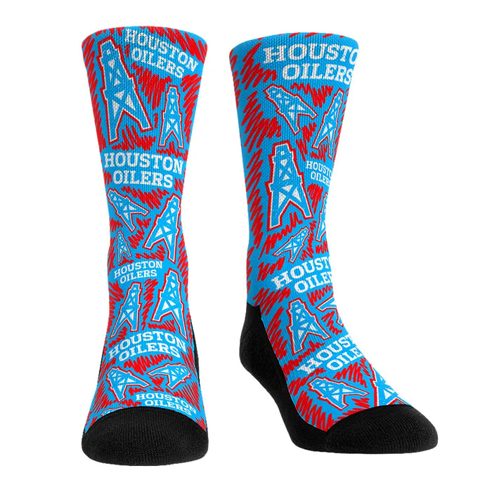Houston Oilers - Throwback Logo Sketch by Rock 'Em Socks