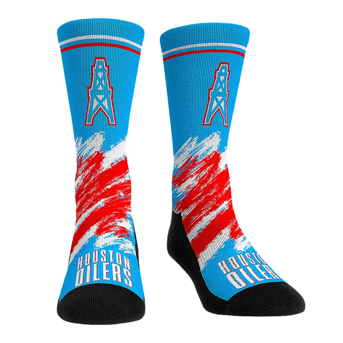 Houston Oilers - Throwback Paint by Rock 'Em Socks