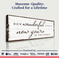 How Wonderful Life Is Now You're In The World Sign IV by Tailored Canvases