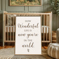How Wonderful Life Is Nursery Sign II by Tailored Canvases