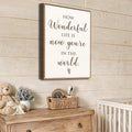 How Wonderful Life Is Nursery Sign II by Tailored Canvases