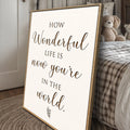 How Wonderful Life Is Nursery Sign II by Tailored Canvases