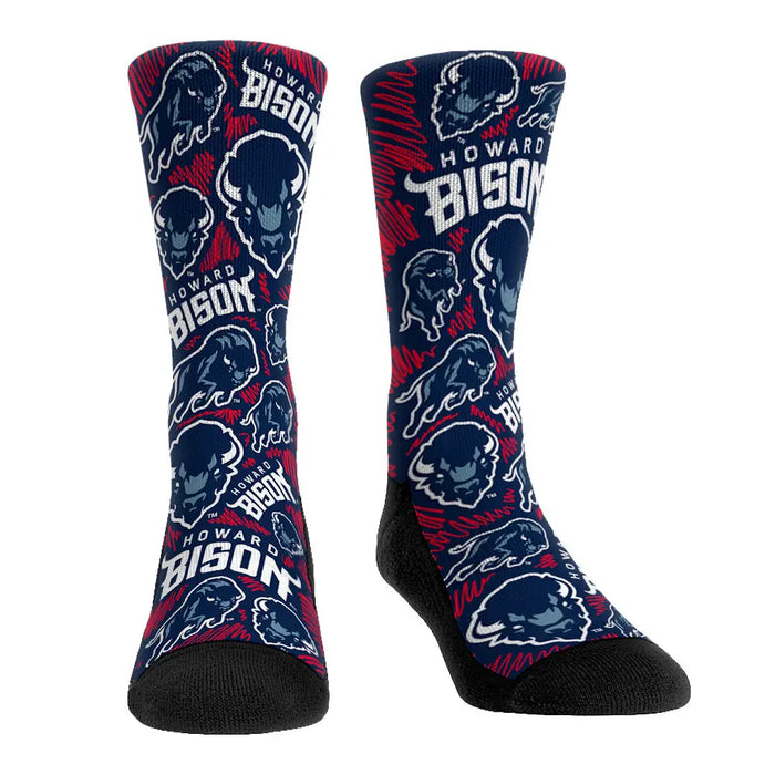 Howard Bison - Logo Sketch by Rock 'Em Socks