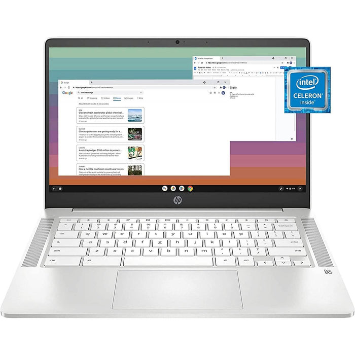 HP Chromebook 14" Laptop Intel Celeron N4120 Processor 4GB RAM 64GB SSD (Refurbished) by DailySale