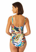 Anne Cole Plus Size Kashmir Paisley Surplice One Piece Swimwear, Size 22w by Vanessa Jane