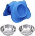 Hubulk 2 Stainless Steel Dog Bowl with No Spill Non-Skid Silicone Mat by DailySale