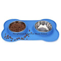 Hubulk 2 Stainless Steel Dog Bowl with No Spill Non-Skid Silicone Mat by DailySale